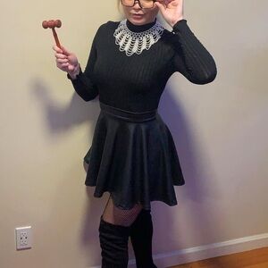 Black Mini Skater Skirt